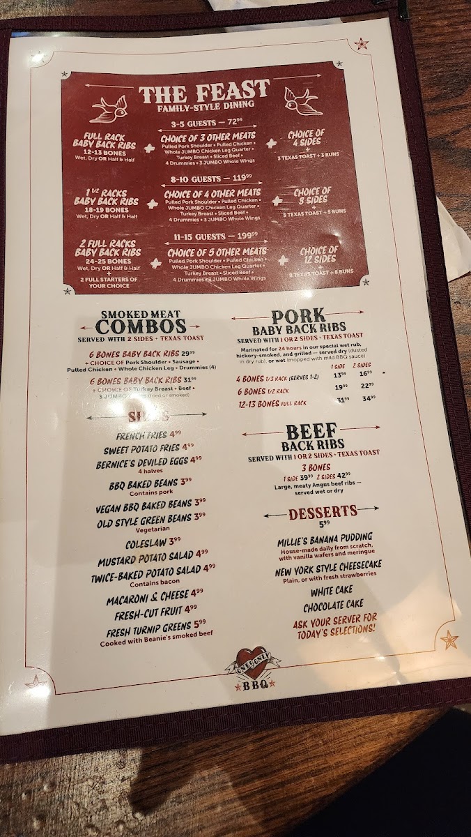 One & Only BBQ Menu - Image 3