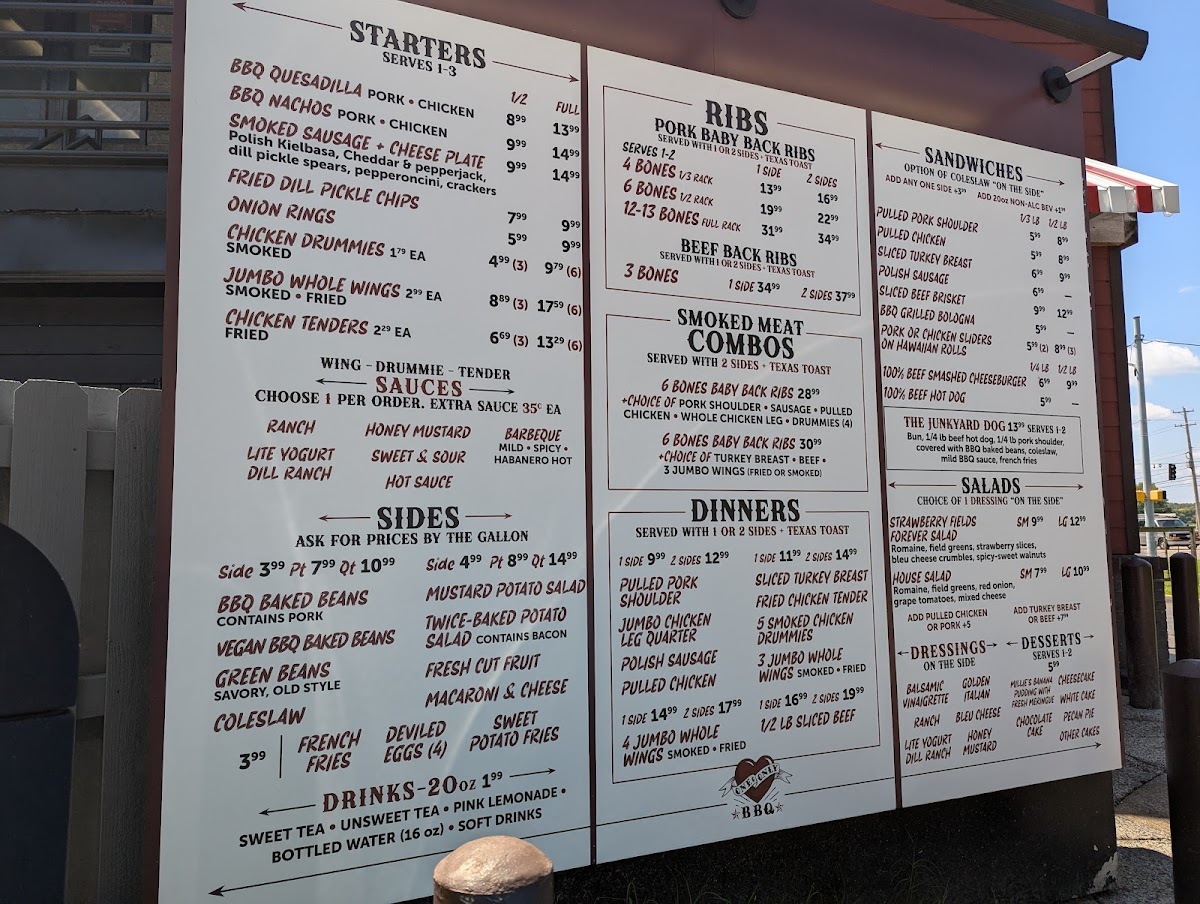 One & Only BBQ Menu - Image 5